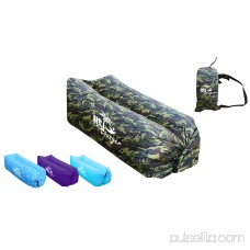 US Lounger Camouflage Fast Inflatable Portable Outdoor or Indoor Wind Bed Lounger, Air Bag Sofa, Air Sleeping Sofa Couch, Lazy Bed for Camping, Beach, Park, Backyard
